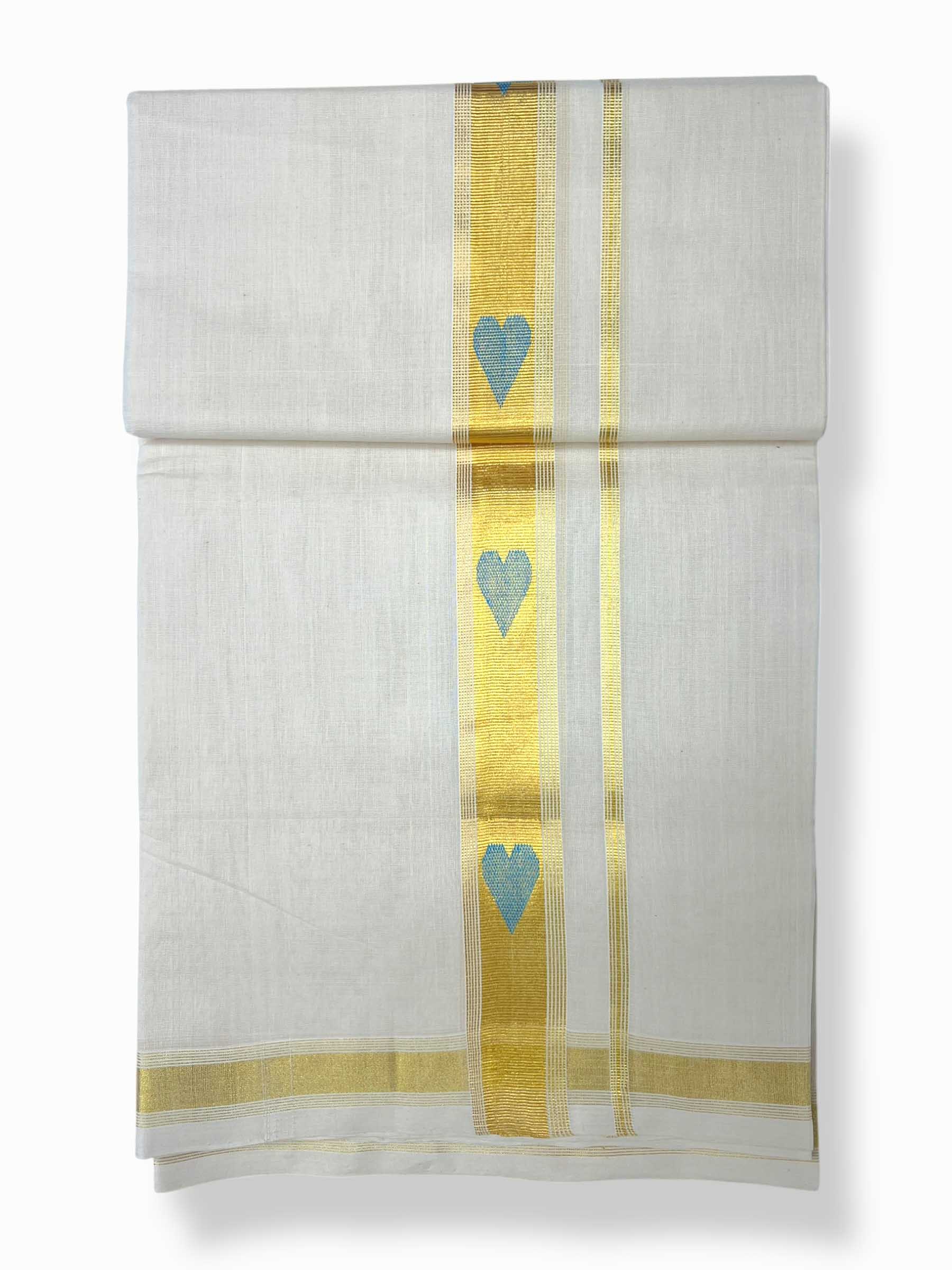 Original Balaramapuram Handloom Kasavu Mundu for Men
