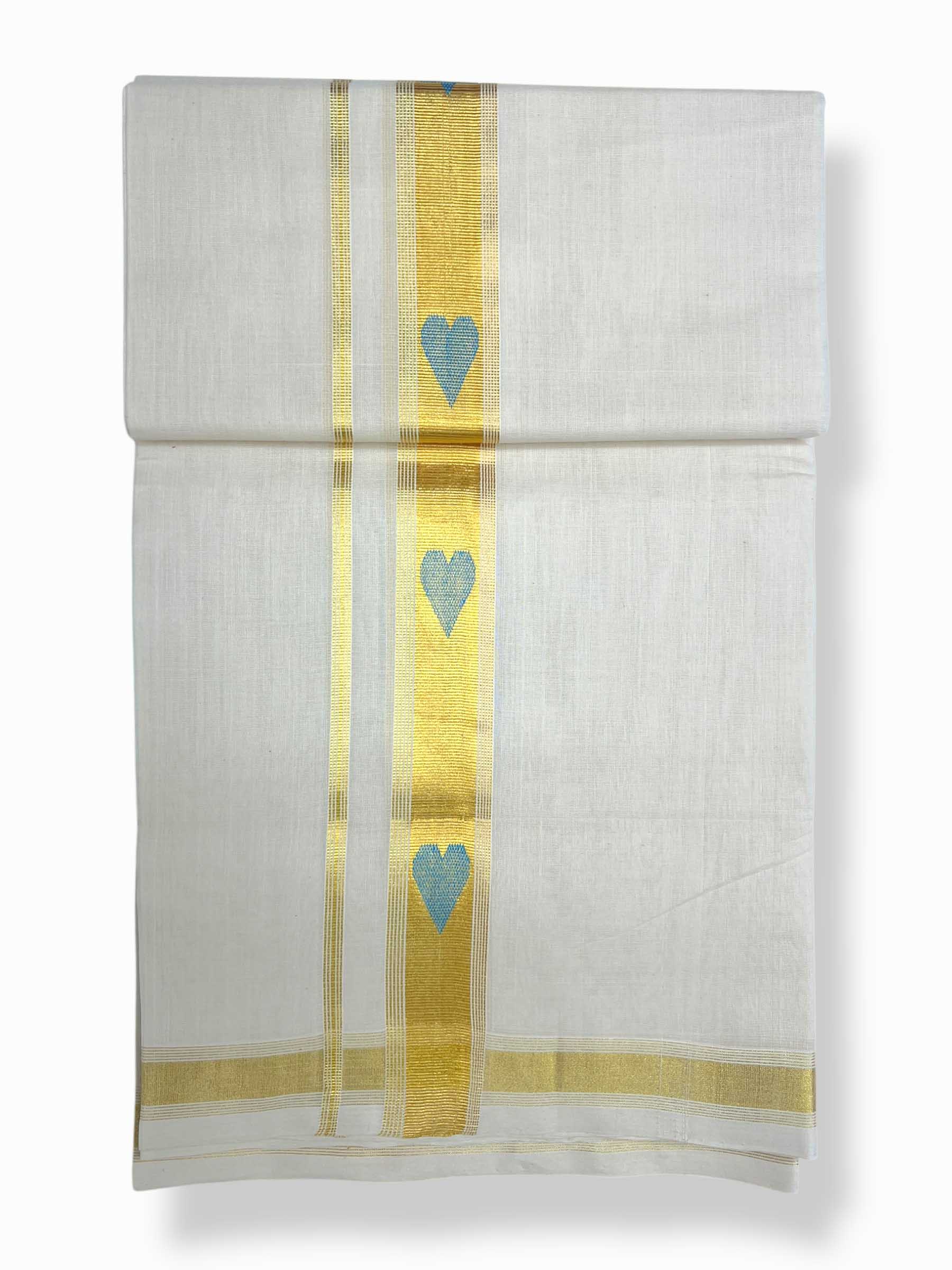 Original Balaramapuram Handloom Kasavu Mundu for Men