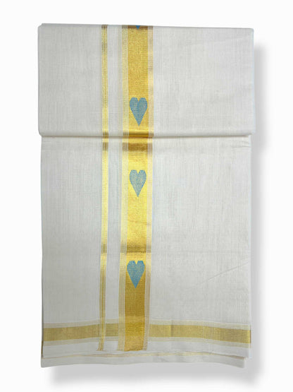 Original Balaramapuram Handloom Kasavu Mundu for Men