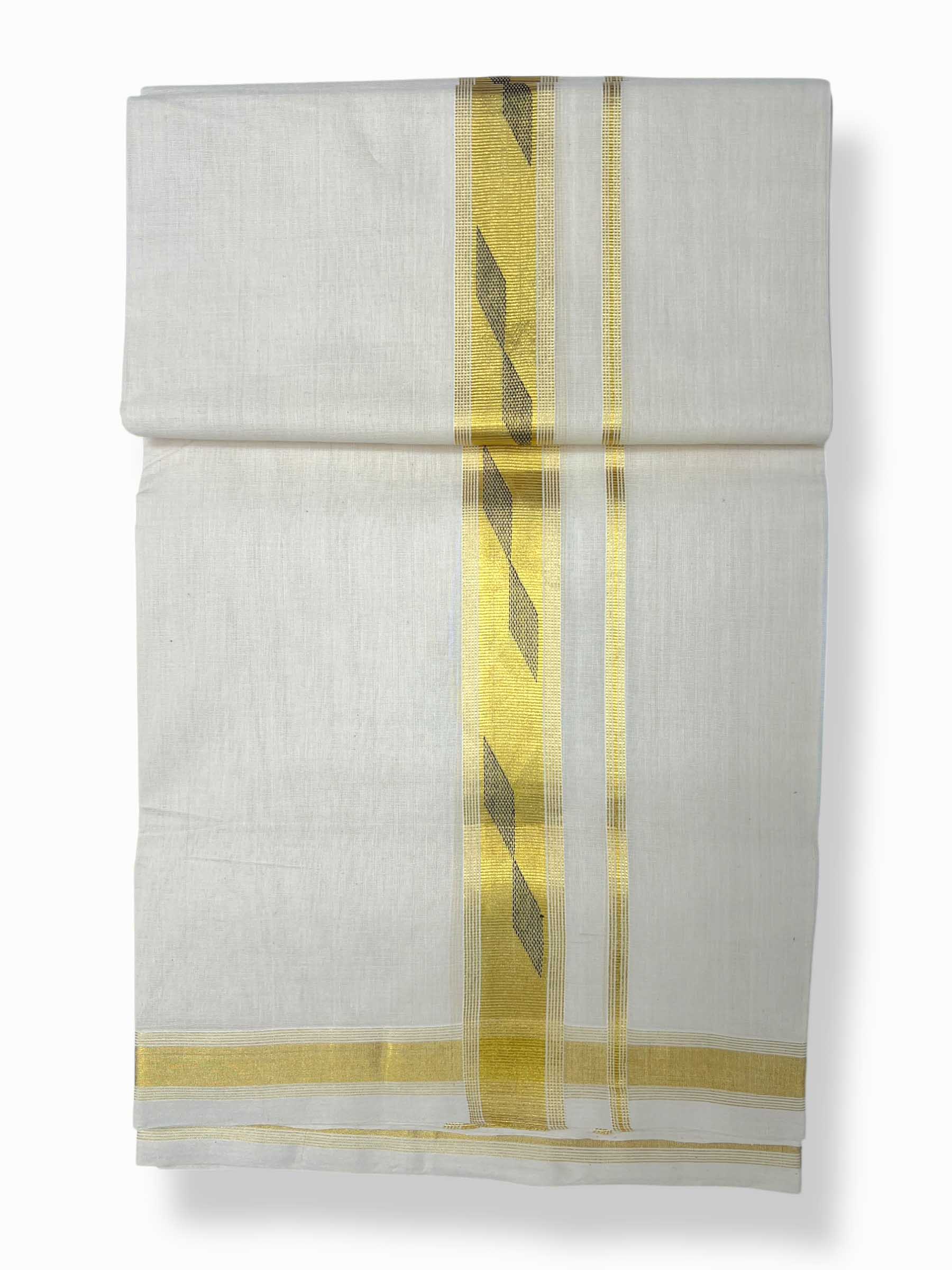 Original Balaramapuram Handloom Kasavu Mundu for Men
