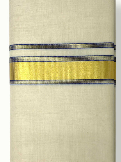 Original Balaramapuram Handloom Kasavu Mundu for Men