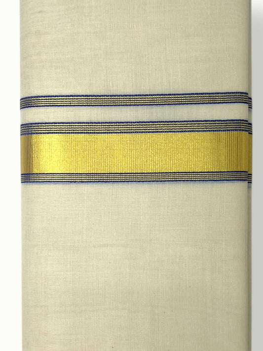 Original Balaramapuram Handloom Kasavu Mundu for Men
