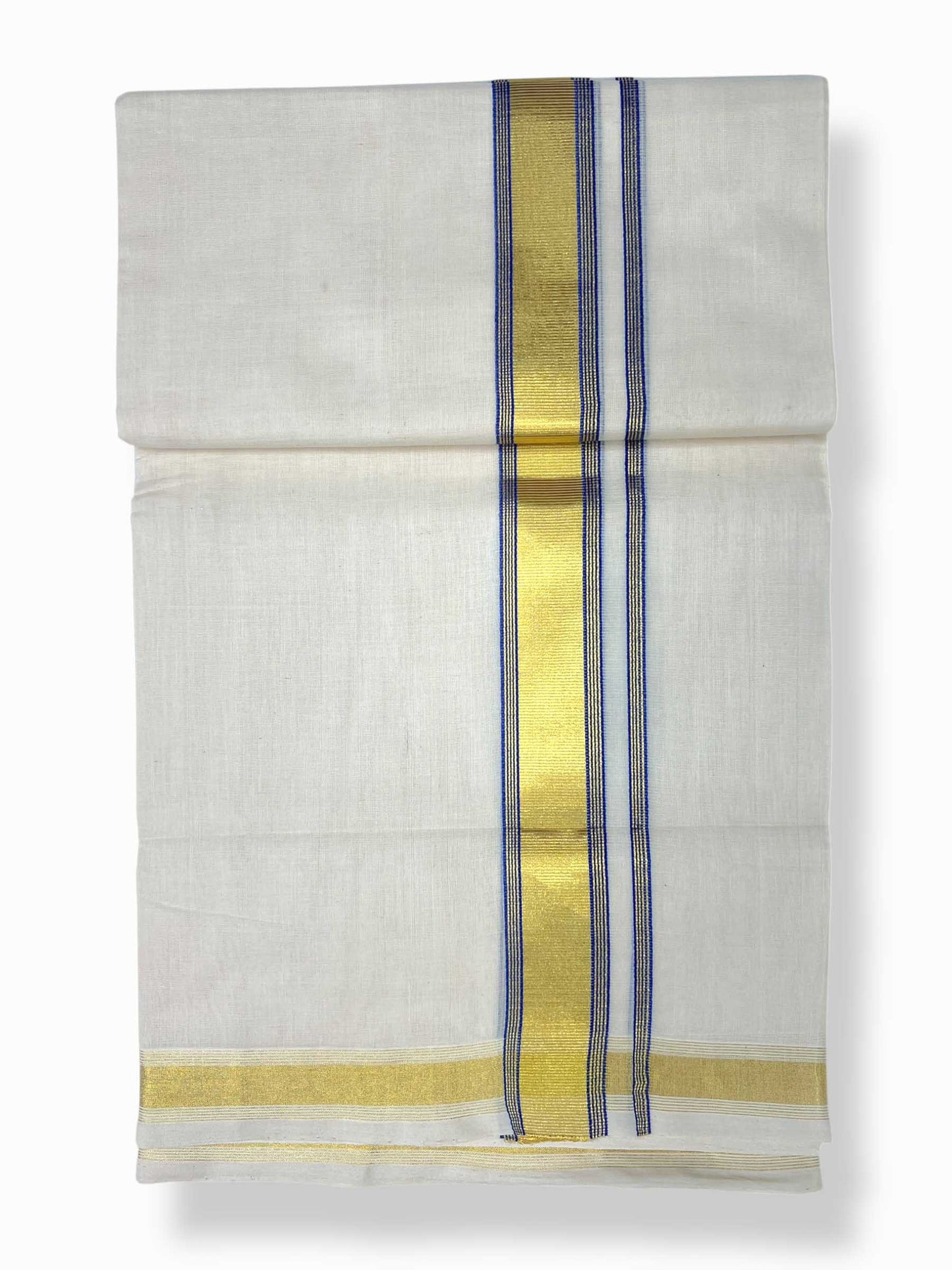 Original Balaramapuram Handloom Kasavu Mundu for Men