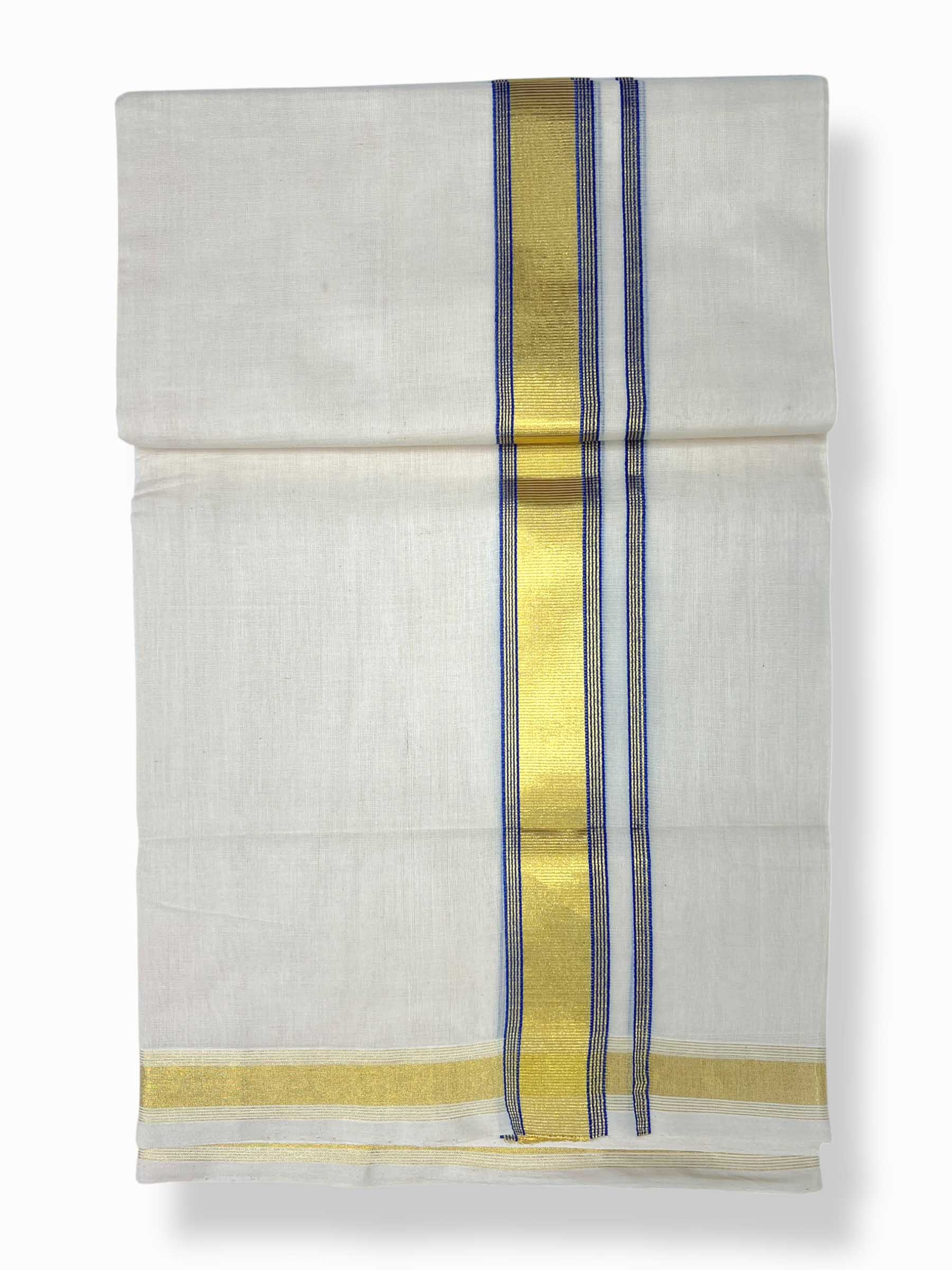 Original Balaramapuram Handloom Kasavu Mundu for Men
