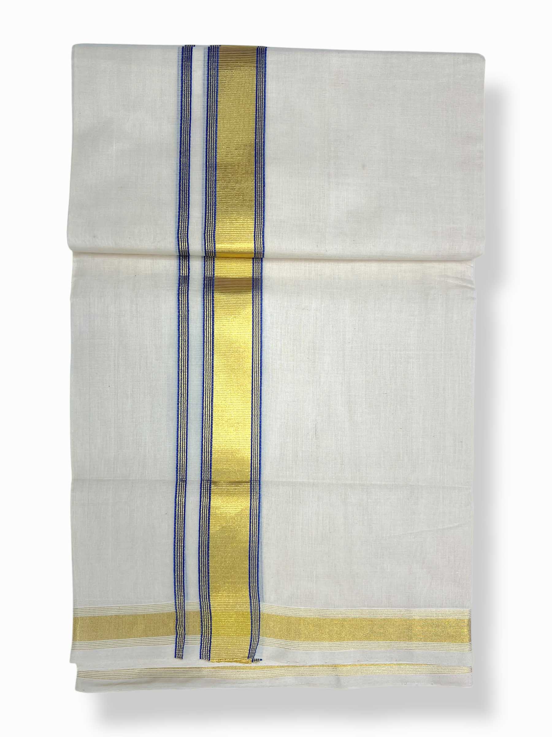 Original Balaramapuram Handloom Kasavu Mundu for Men