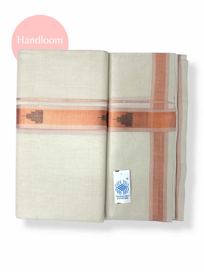 Original Balaramapuram Handloom Kasavu Mundu for Men