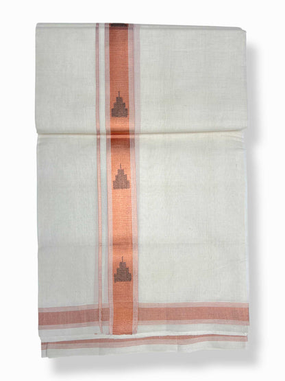 Original Balaramapuram Handloom Kasavu Mundu for Men