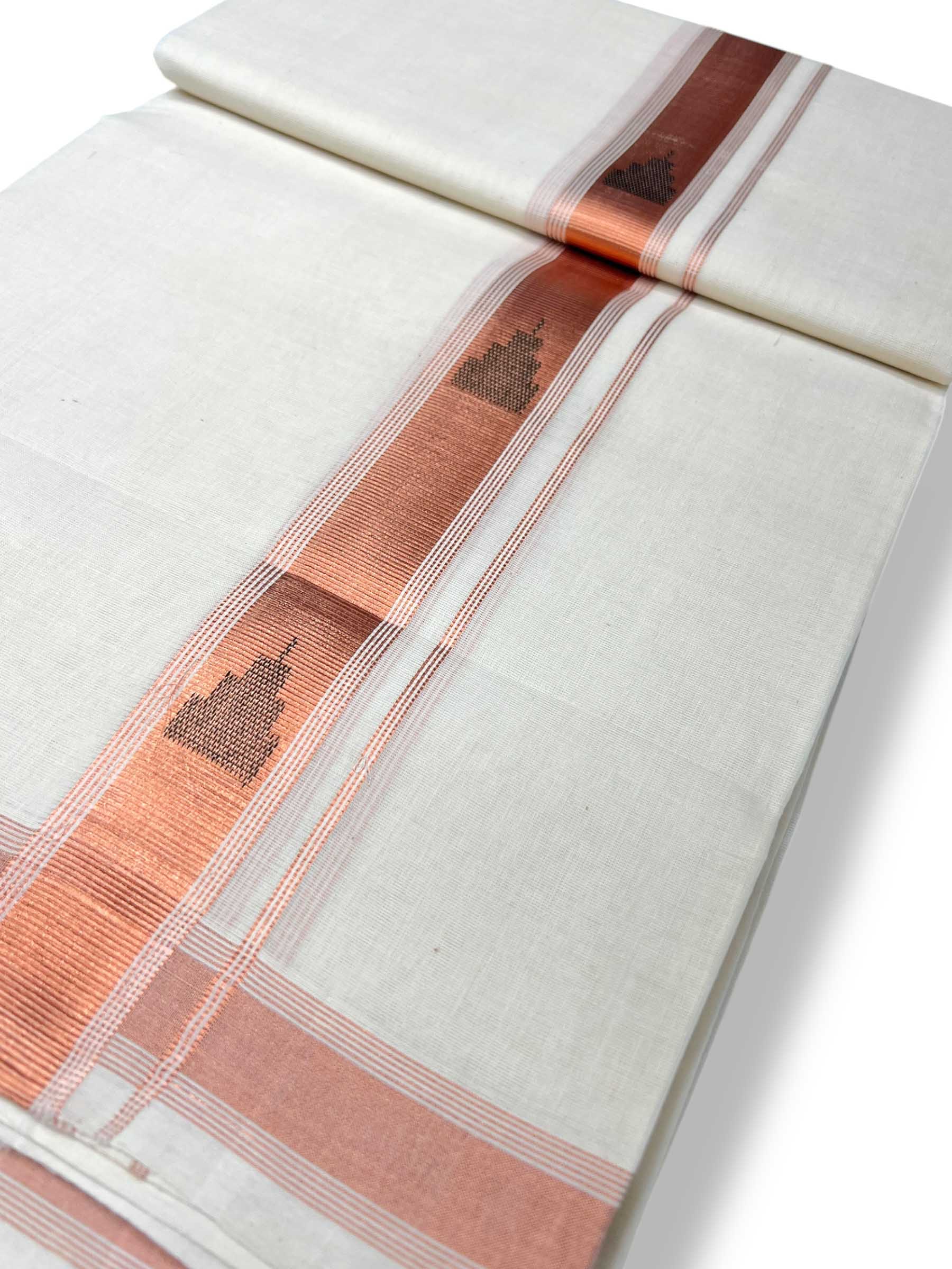 Original Balaramapuram Handloom Kasavu Mundu for Men