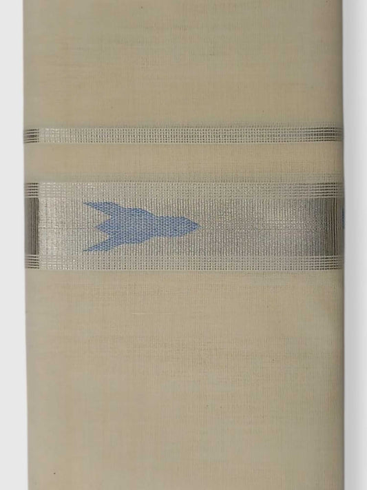 Original Balaramapuram Handloom Kasavu Mundu for Men