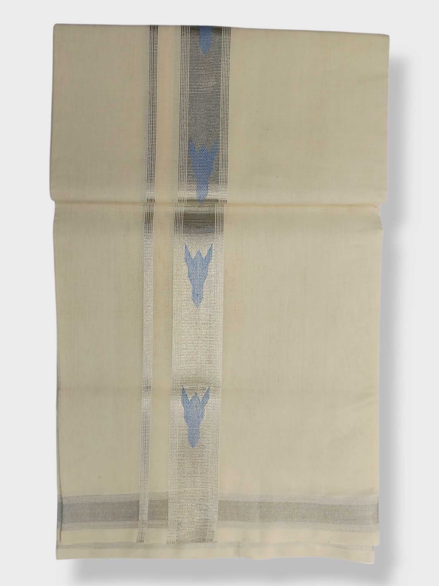 Original Balaramapuram Handloom Kasavu Mundu for Men