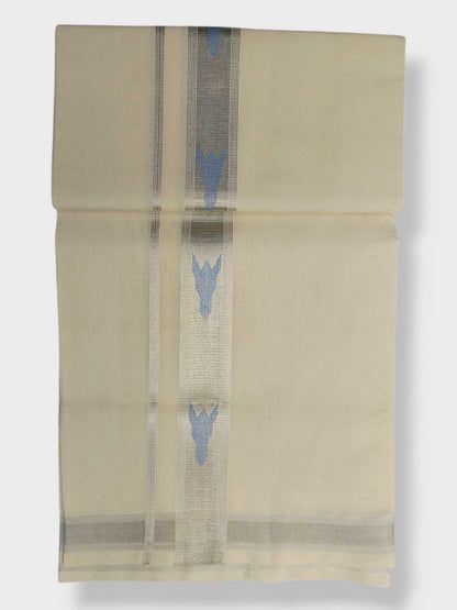 Original Balaramapuram Handloom Kasavu Mundu for Men