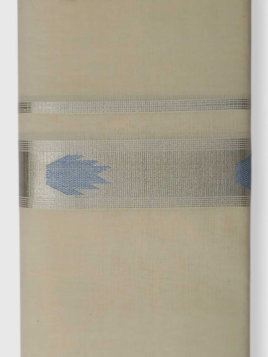 Original Balaramapuram Handloom Kasavu Mundu for Men