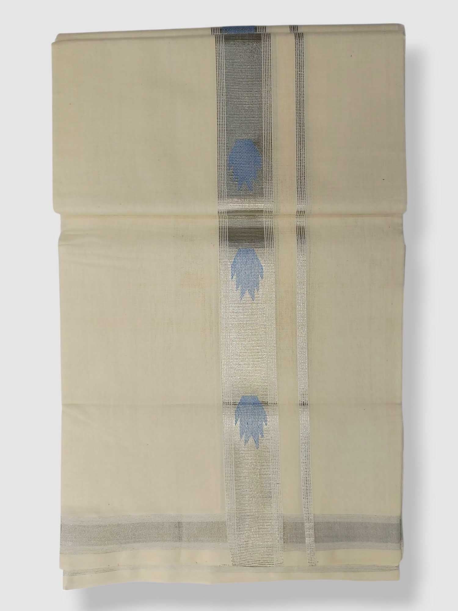 Original Balaramapuram Handloom Kasavu Mundu for Men
