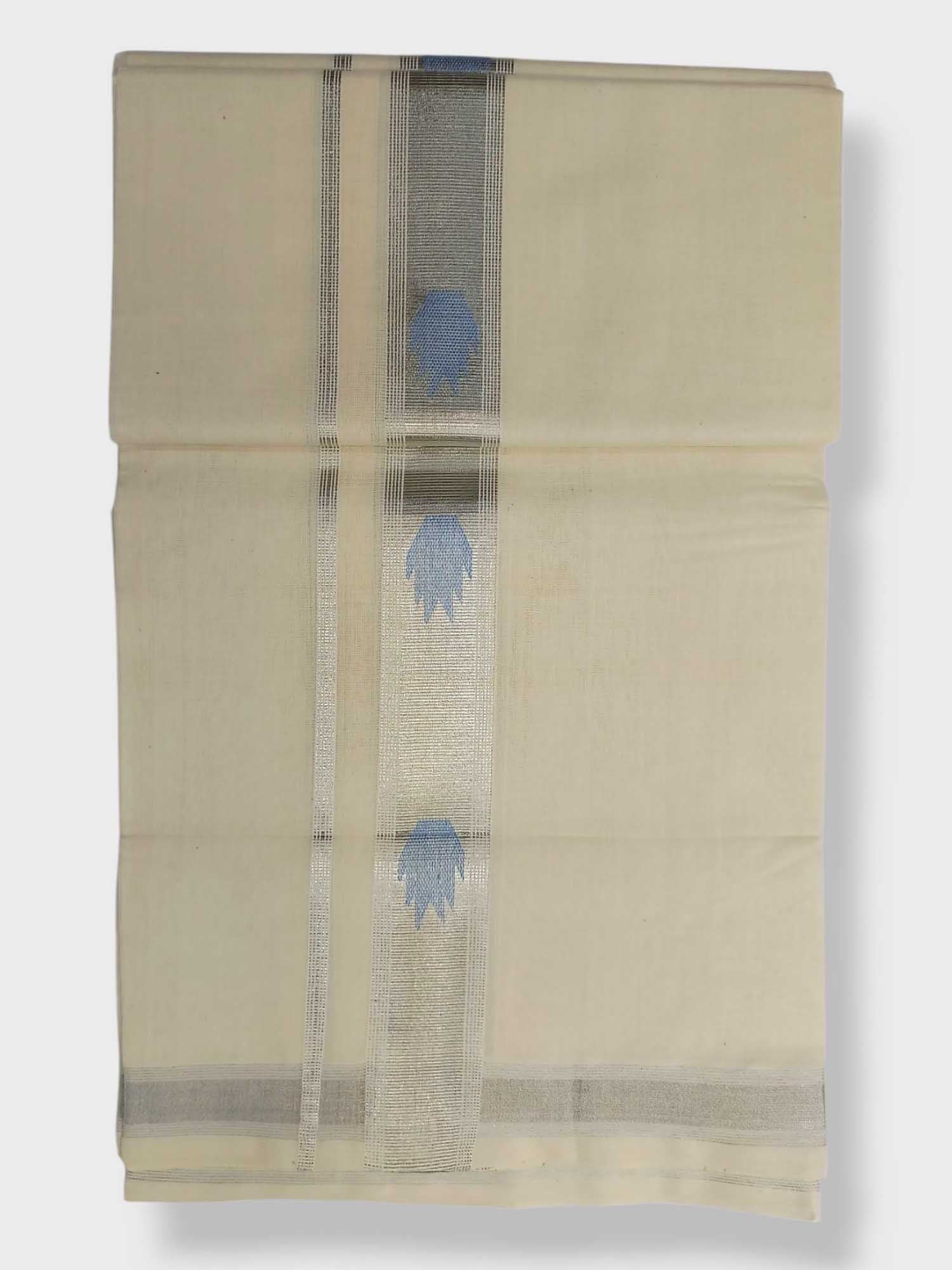 Original Balaramapuram Handloom Kasavu Mundu for Men