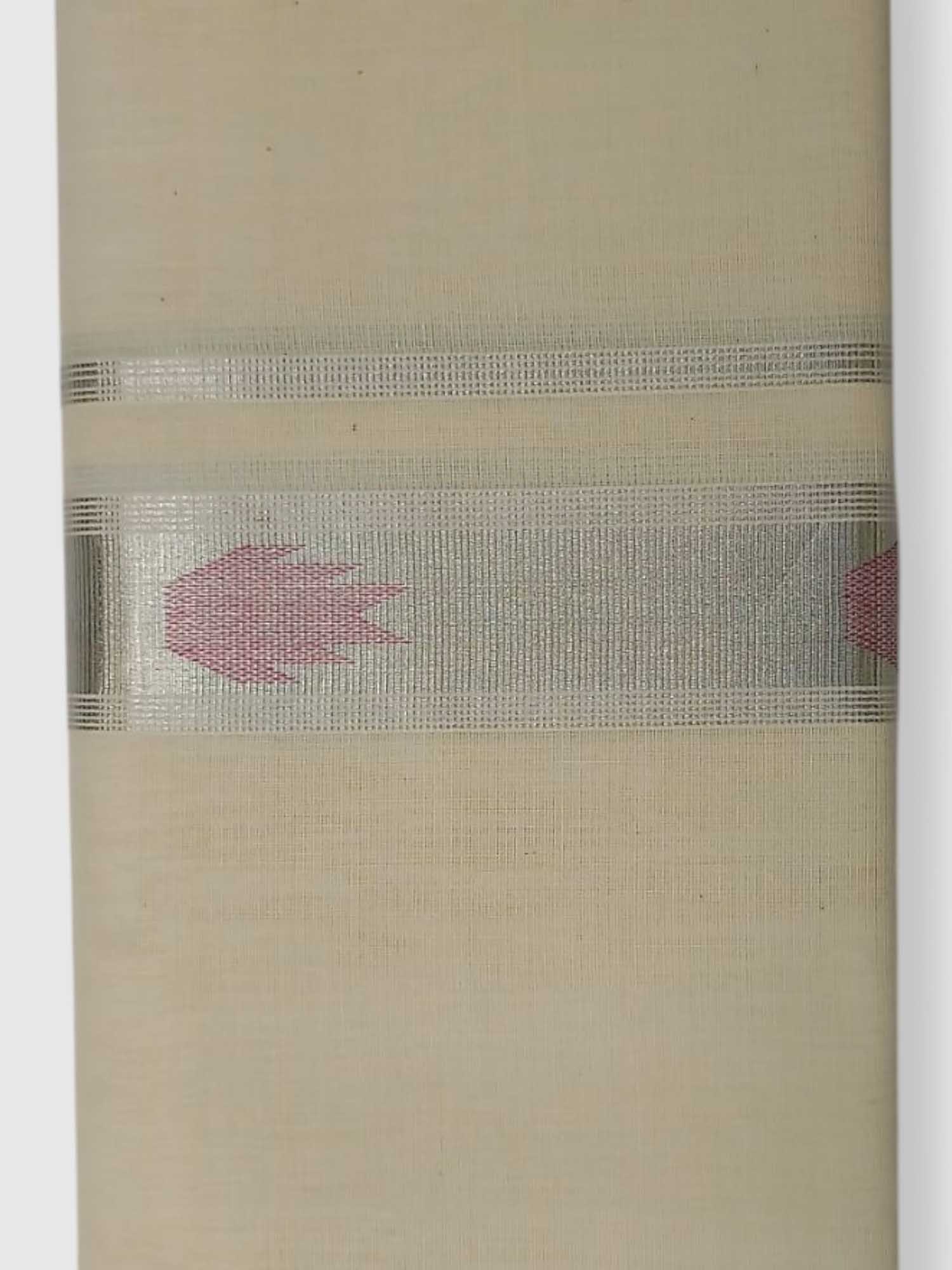 Original Balaramapuram Handloom Kasavu Mundu for Men