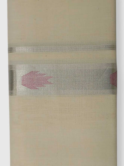 Original Balaramapuram Handloom Kasavu Mundu for Men