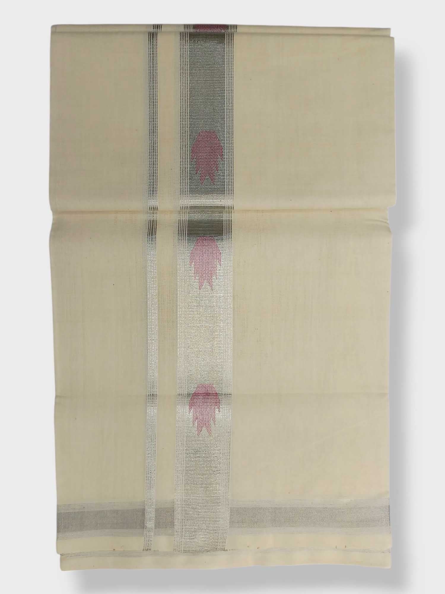 Original Balaramapuram Handloom Kasavu Mundu for Men