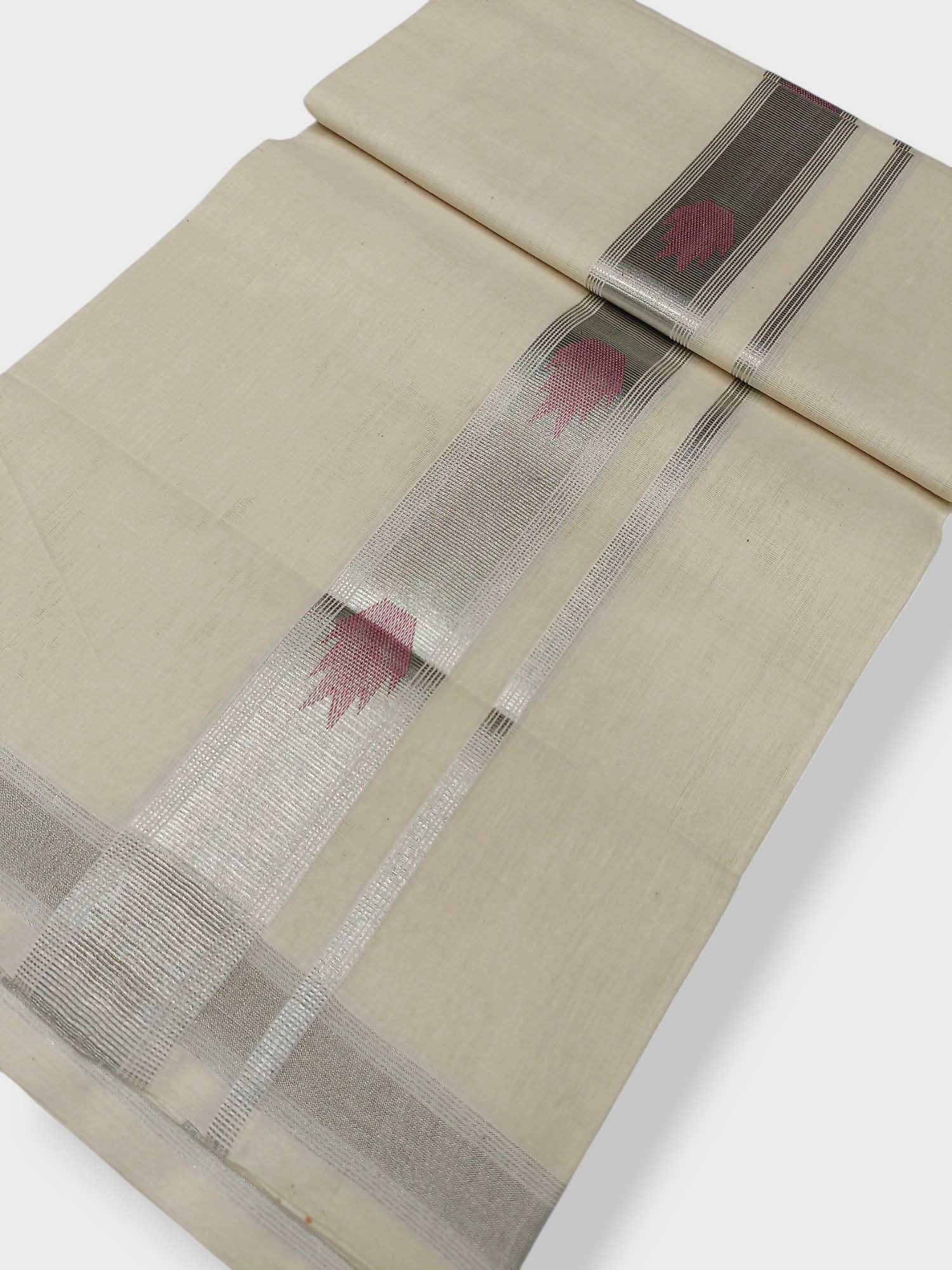 Original Balaramapuram Handloom Kasavu Mundu for Men