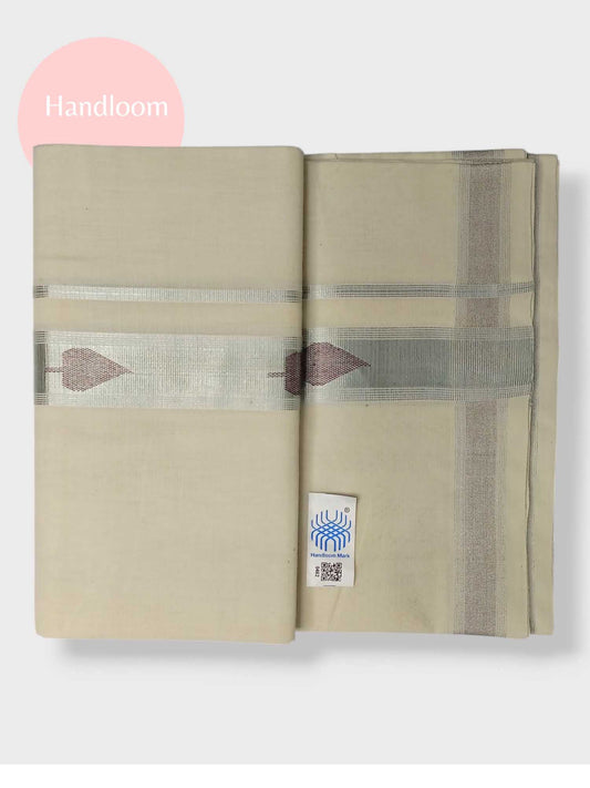 Original Balaramapuram Handloom Kasavu Mundu for Men