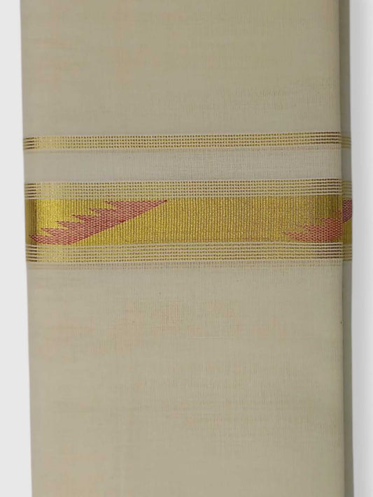 Original Balaramapuram Handloom Kasavu Mundu for Men