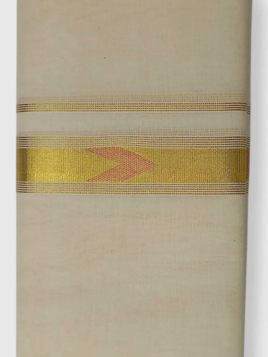 Original Balaramapuram Handloom Kasavu Mundu for Men