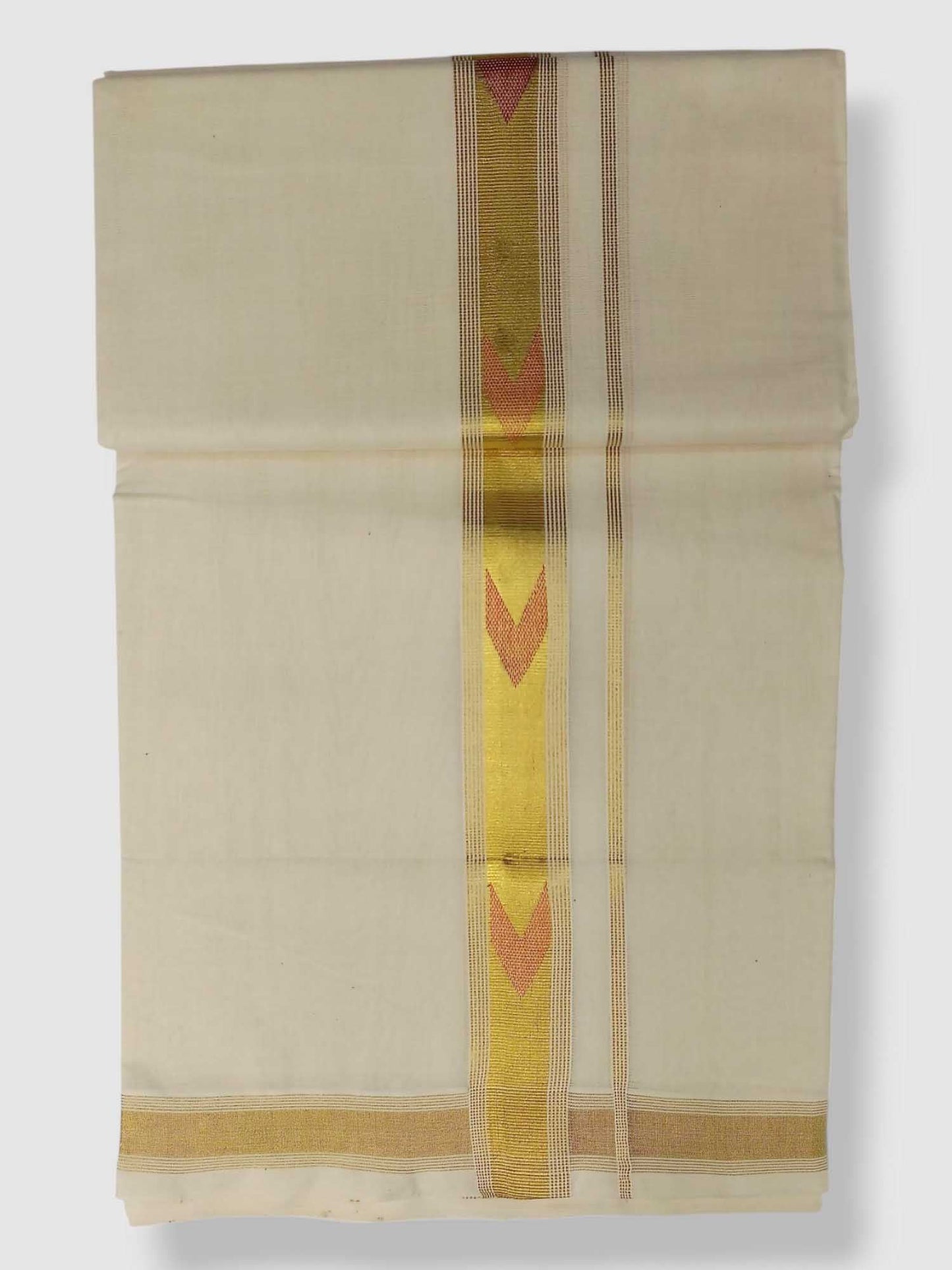 Original Balaramapuram Handloom Kasavu Mundu for Men