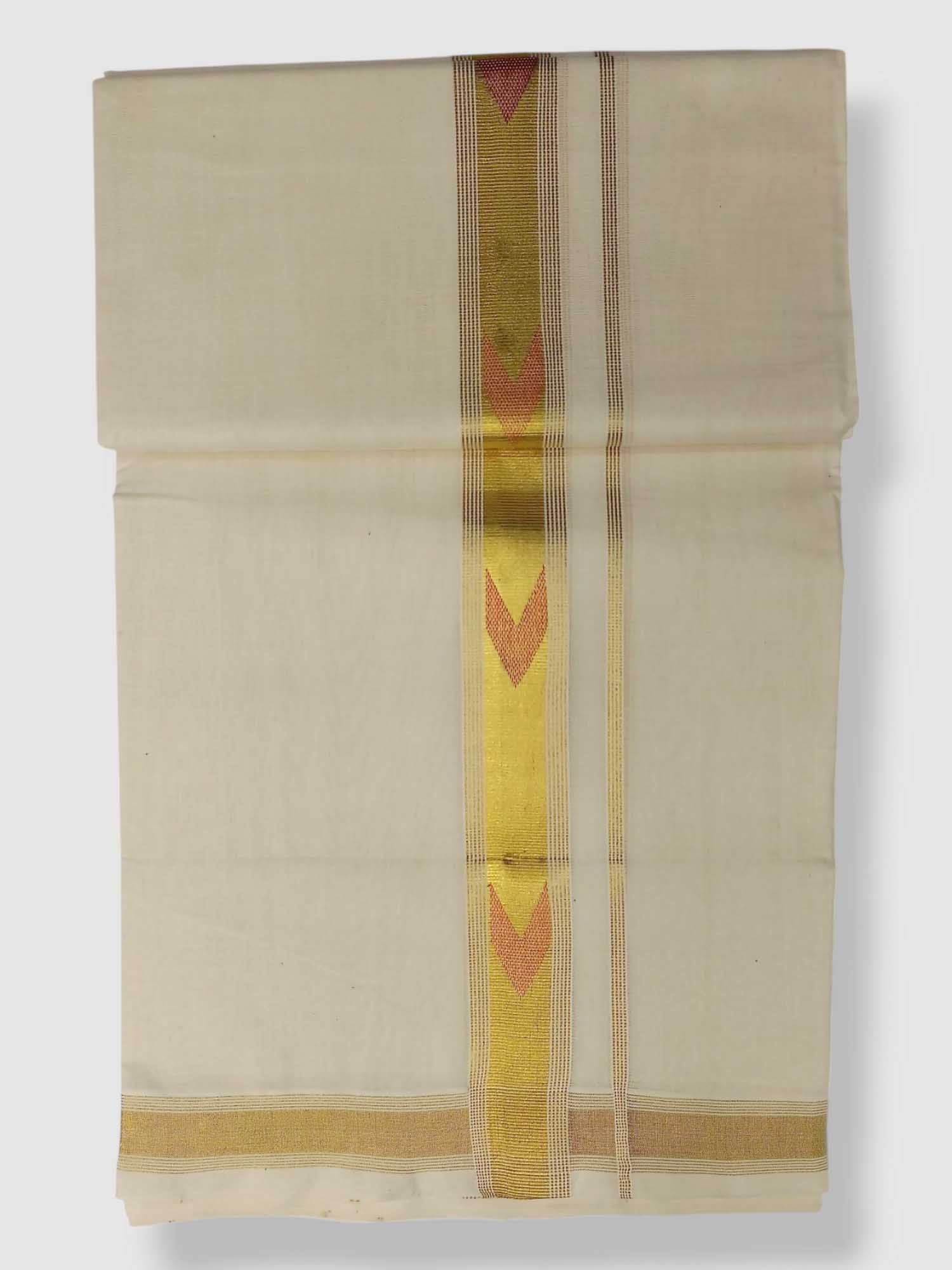 Original Balaramapuram Handloom Kasavu Mundu for Men