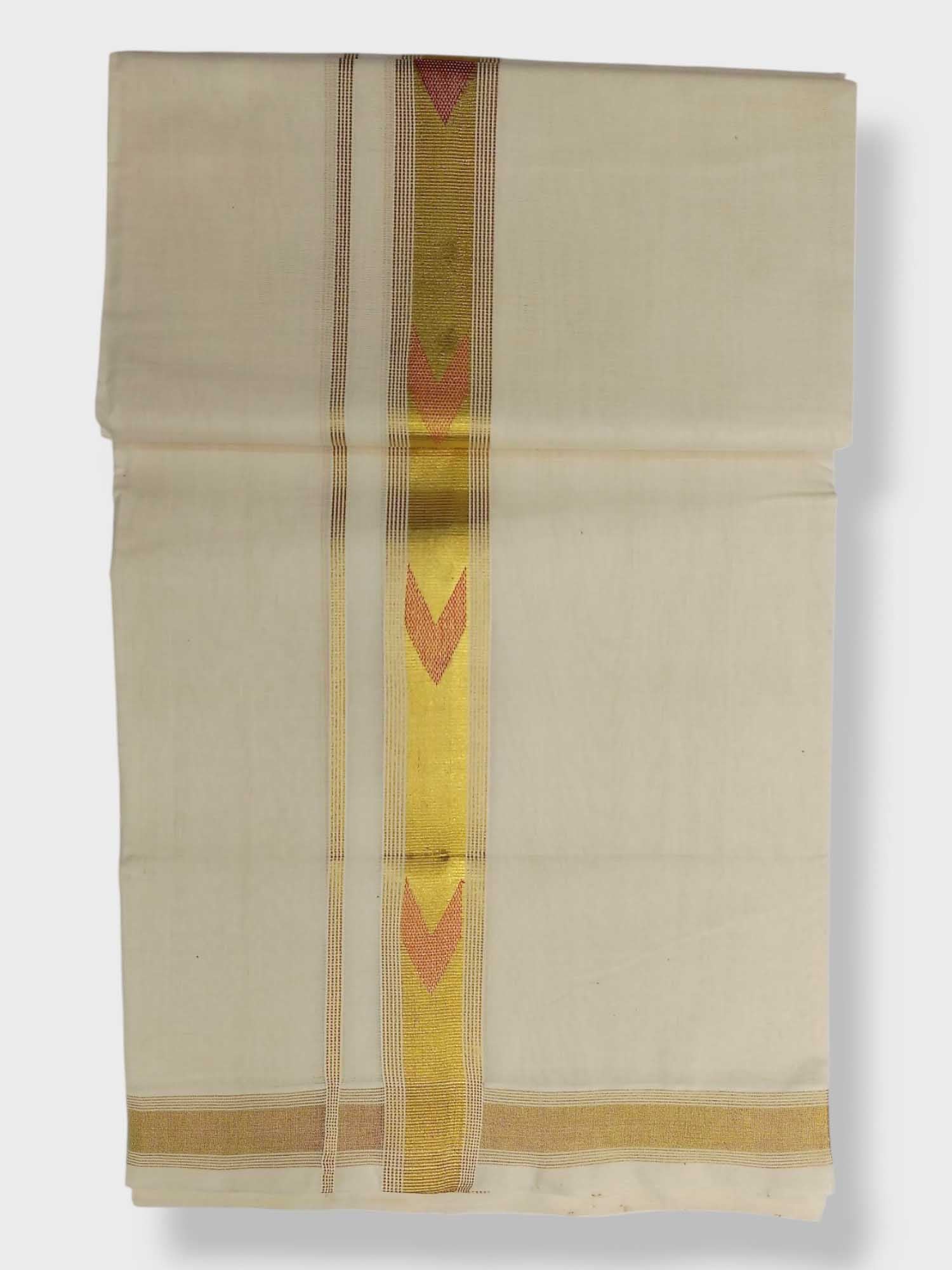 Original Balaramapuram Handloom Kasavu Mundu for Men