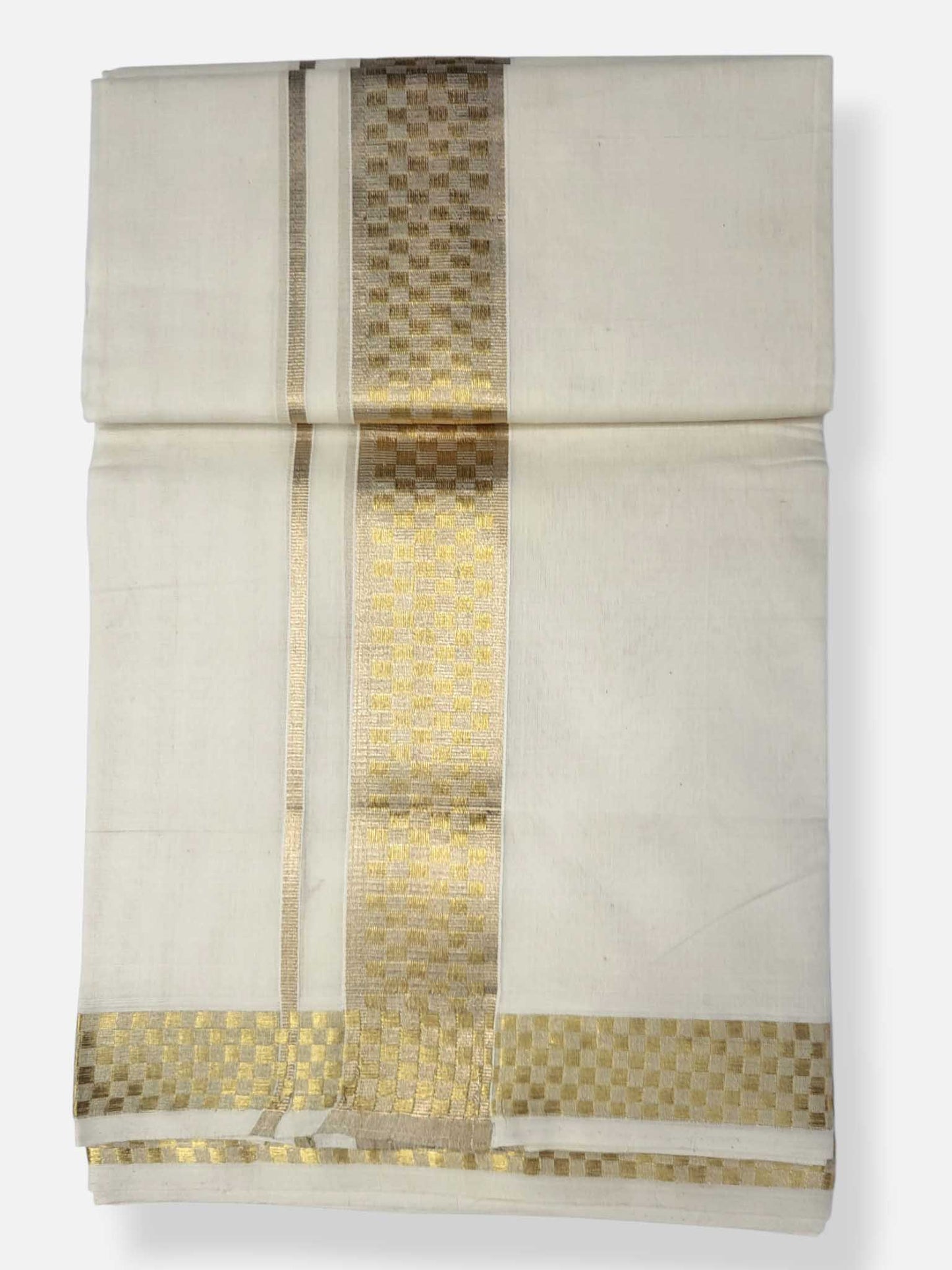 Premium Wedding Handloom Balaramapuram Unaakupaavu Kasavu Mundu for Men