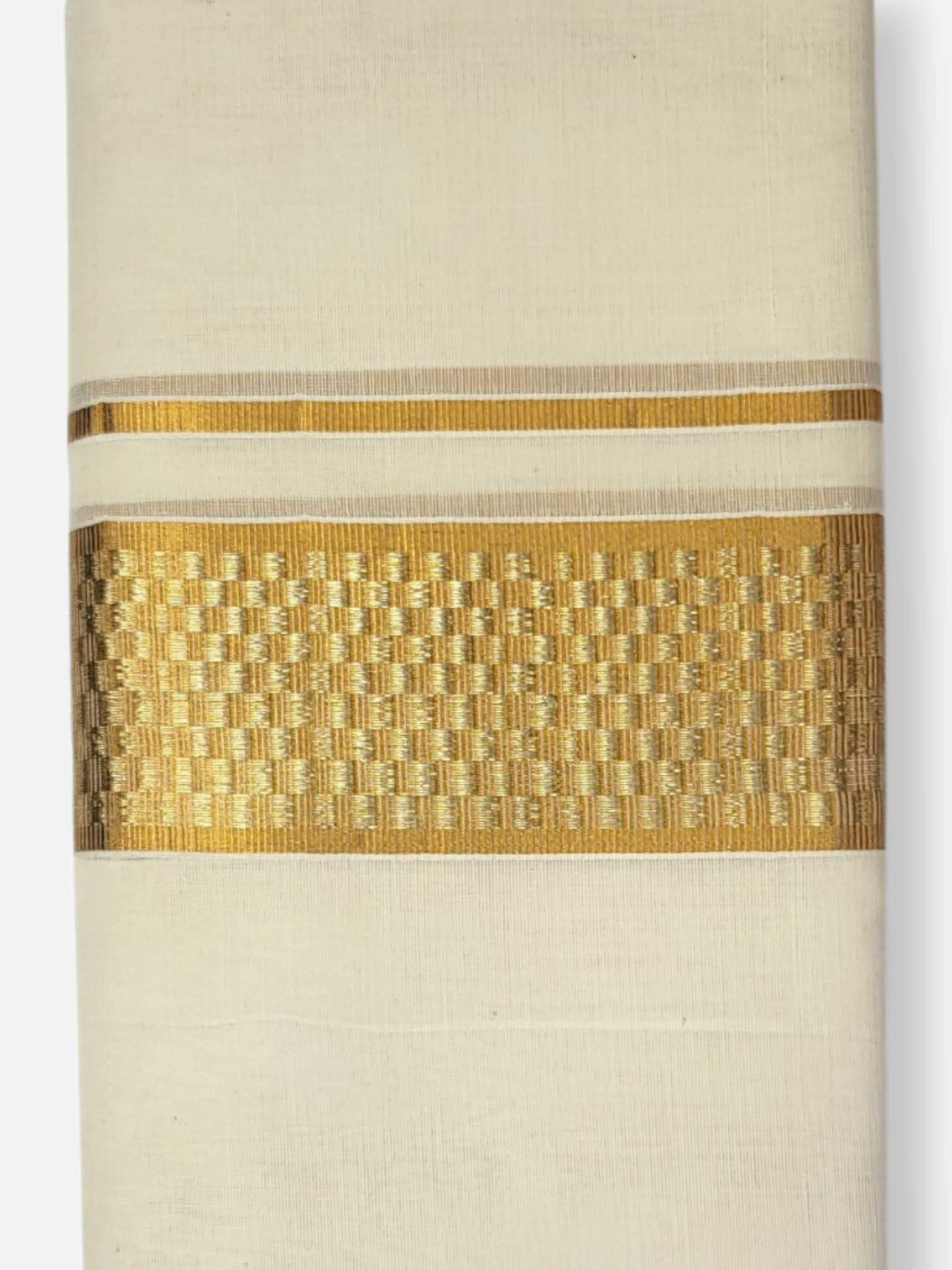Premium Wedding Handloom Balaramapuram Unaakupaavu Kasavu Mundu for Men