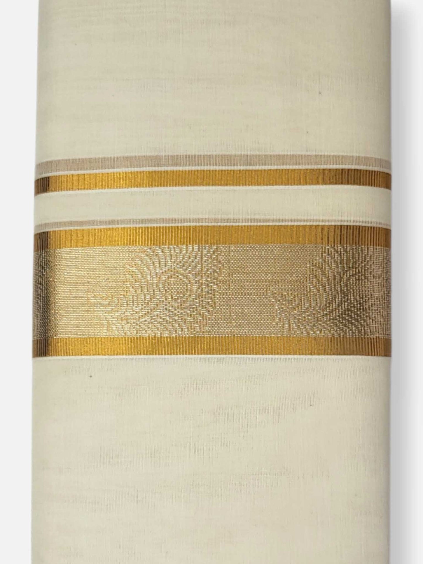 Premium Wedding Handloom Balaramapuram Unaakupaavu Kasavu Mundu for Men