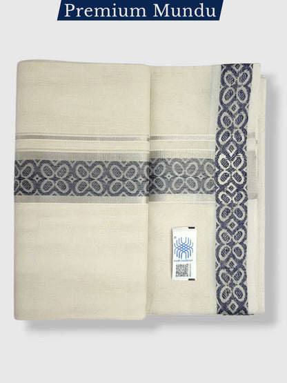 Premium Wedding Handloom Balaramapuram Unaakupaavu Kasavu Mundu for Men