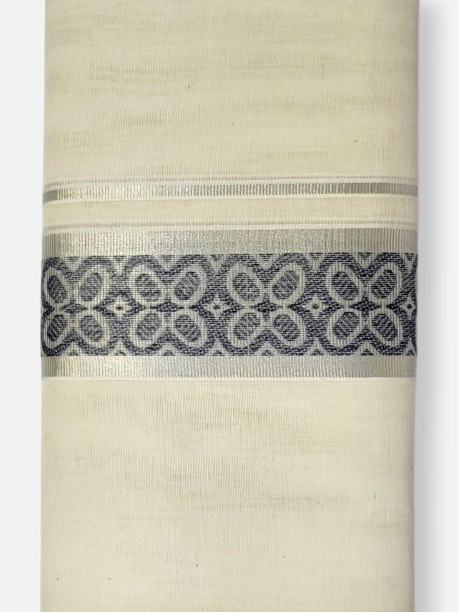 Premium Wedding Handloom Balaramapuram Unaakupaavu Kasavu Mundu for Men