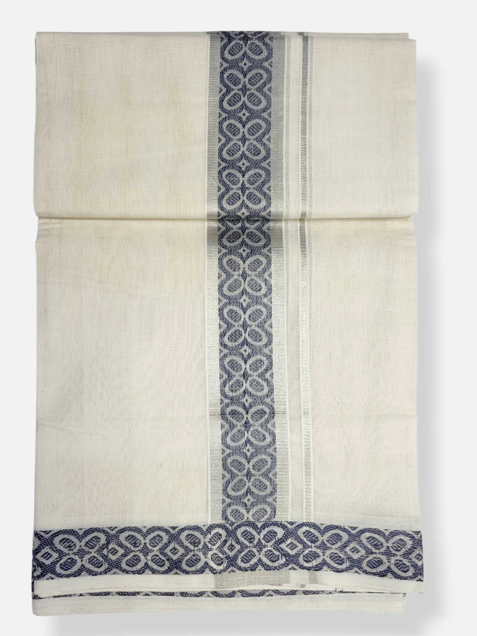 Premium Wedding Handloom Balaramapuram Unaakupaavu Kasavu Mundu for Men