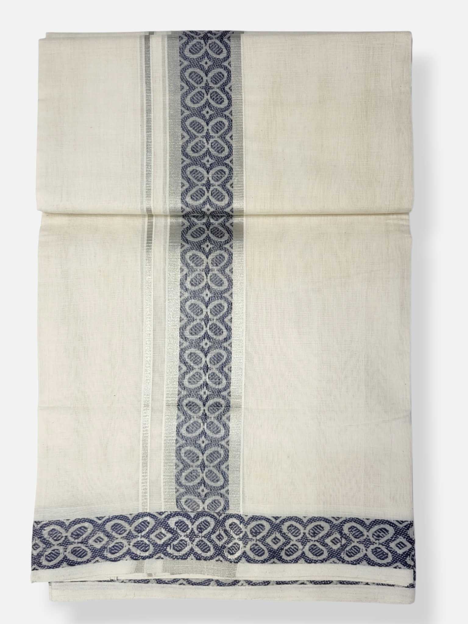 Premium Wedding Handloom Balaramapuram Unaakupaavu Kasavu Mundu for Men