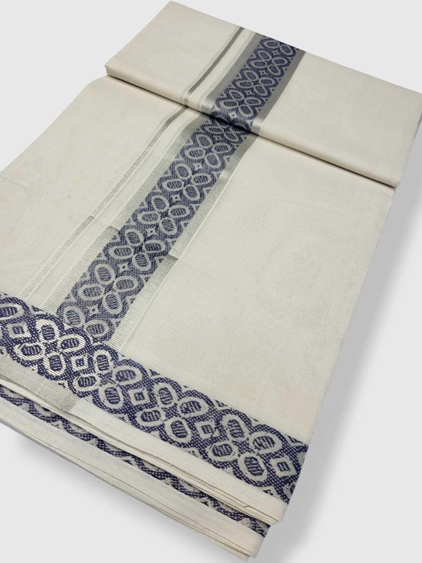 Premium Wedding Handloom Balaramapuram Unaakupaavu Kasavu Mundu for Men