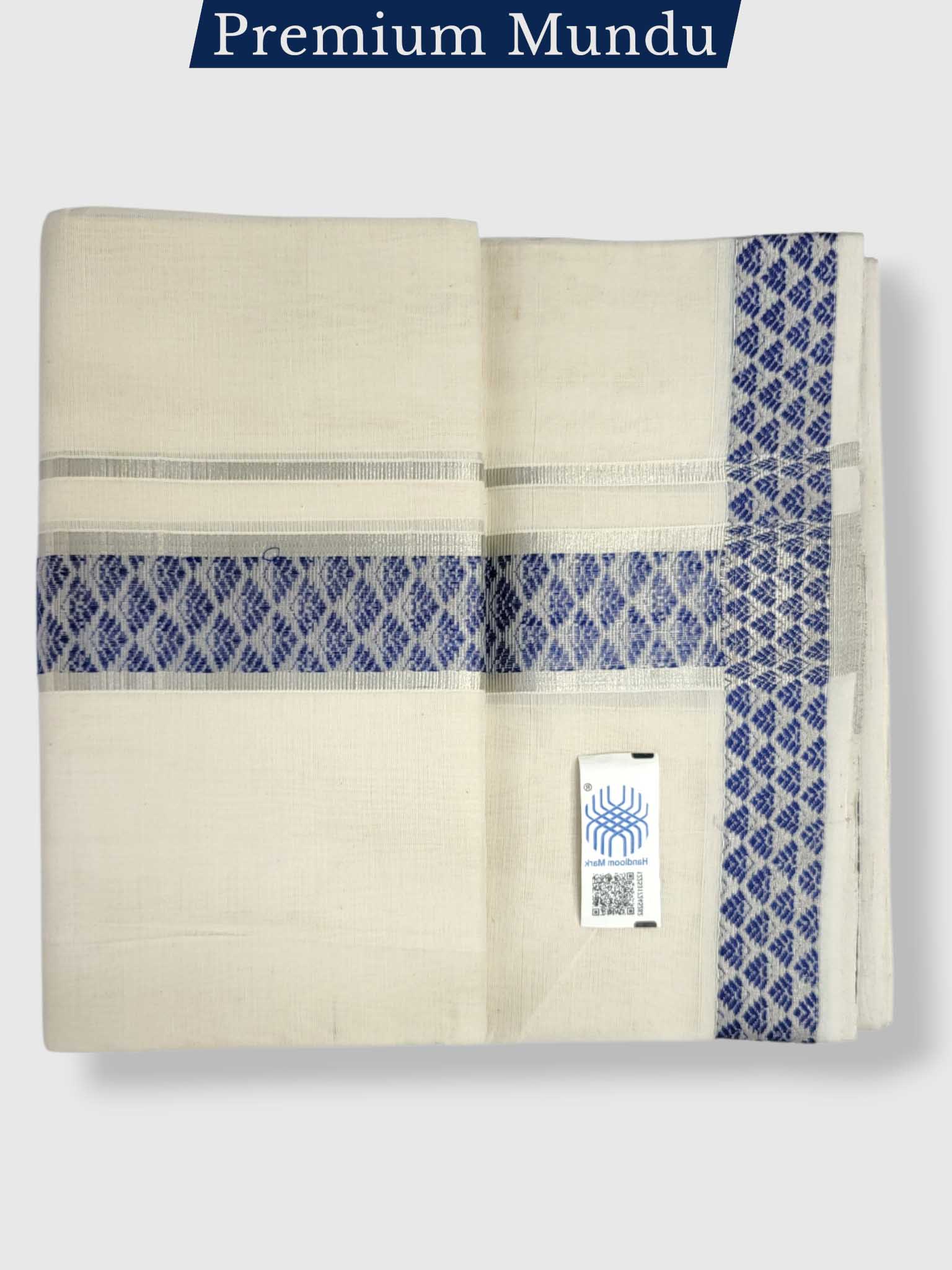 Premium Wedding Handloom Balaramapuram Unaakupaavu Kasavu Mundu for Men