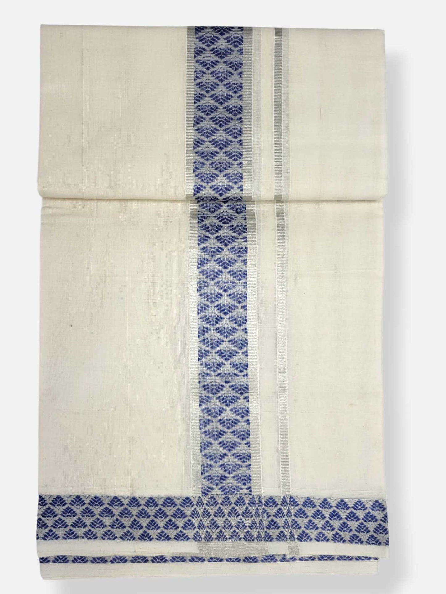 Premium Wedding Handloom Balaramapuram Unaakupaavu Kasavu Mundu for Men