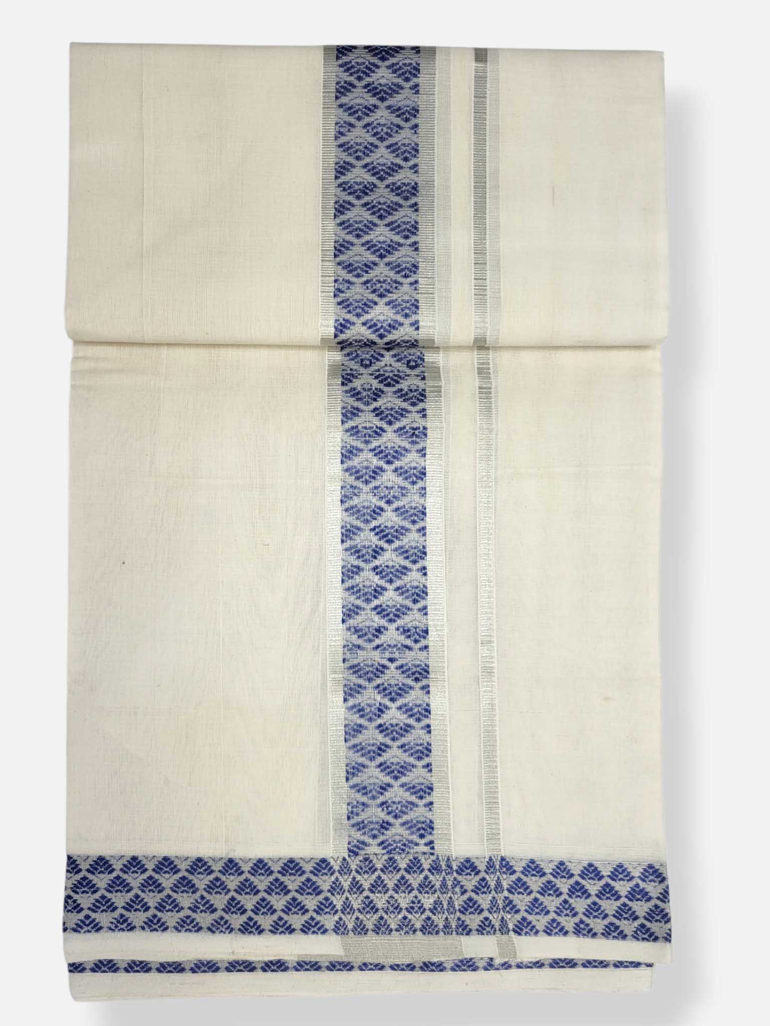 Premium Wedding Handloom Balaramapuram Unaakupaavu Kasavu Mundu for Men