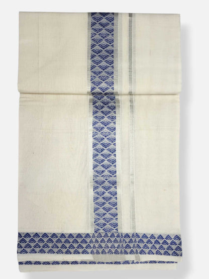 Premium Wedding Handloom Balaramapuram Unaakupaavu Kasavu Mundu for Men