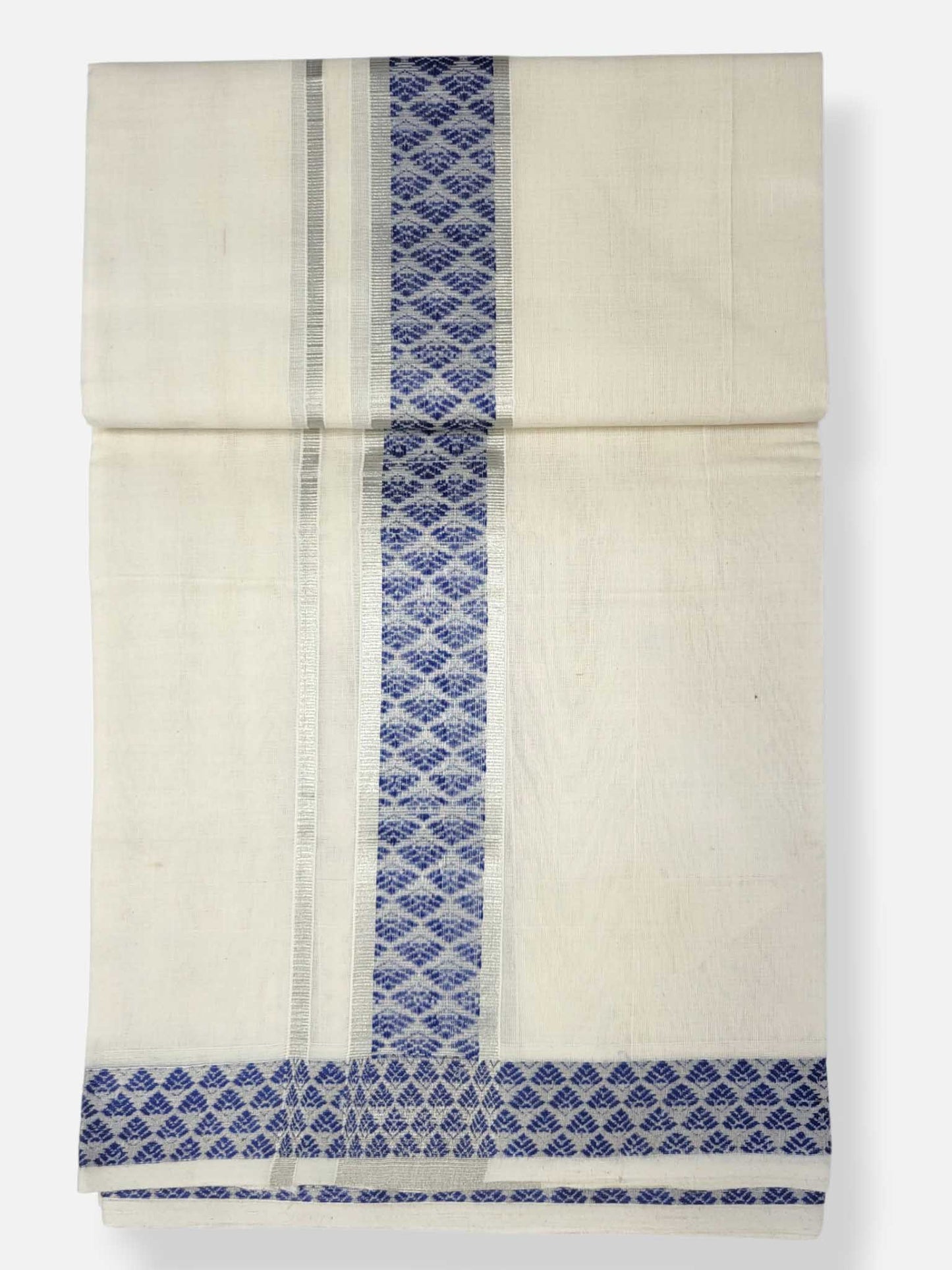 Premium Wedding Handloom Balaramapuram Unaakupaavu Kasavu Mundu for Men