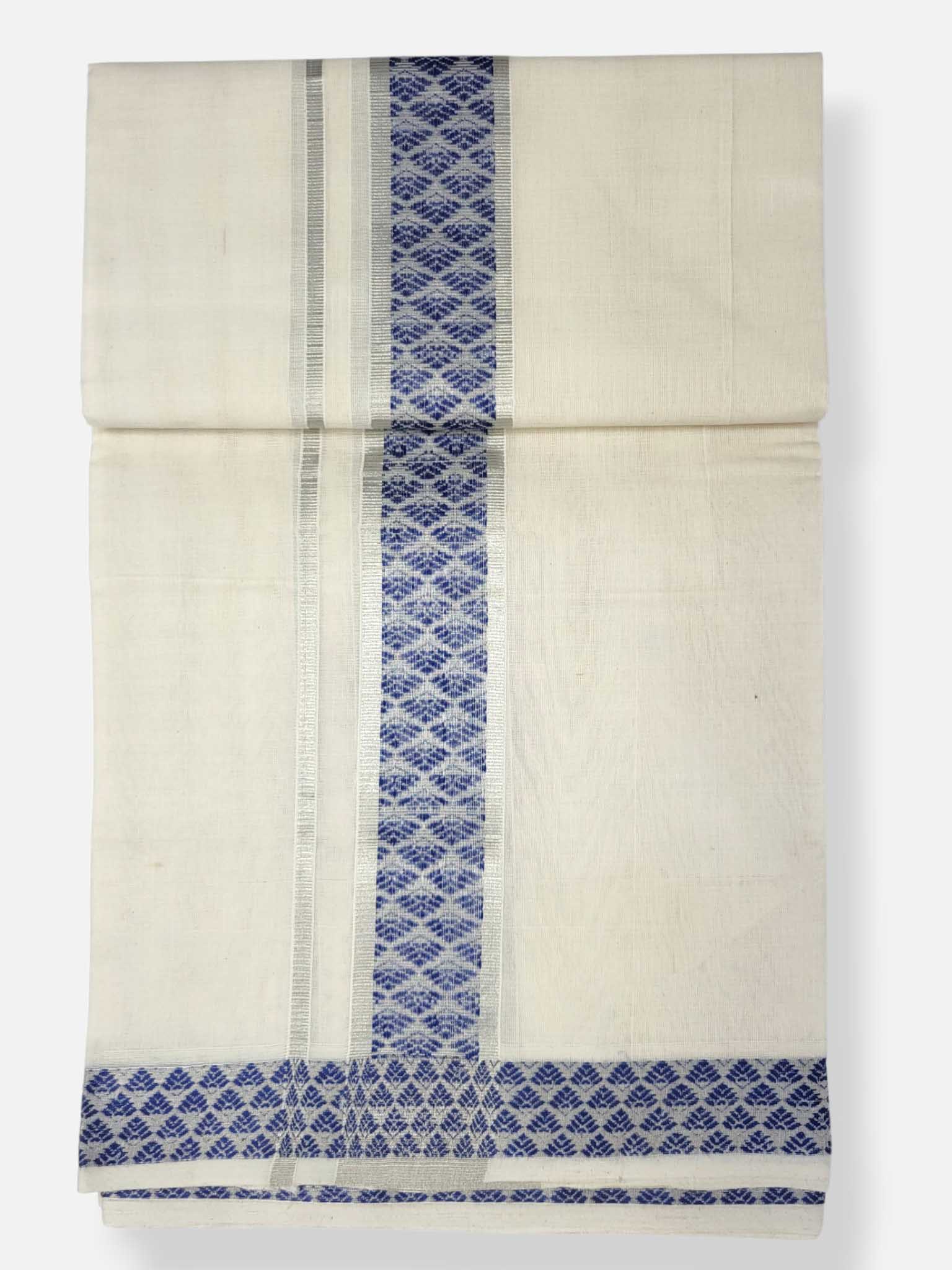 Premium Wedding Handloom Balaramapuram Unaakupaavu Kasavu Mundu for Men