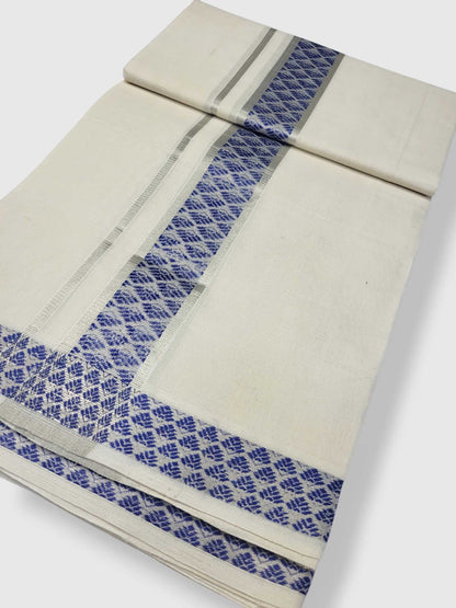 Premium Wedding Handloom Balaramapuram Unaakupaavu Kasavu Mundu for Men