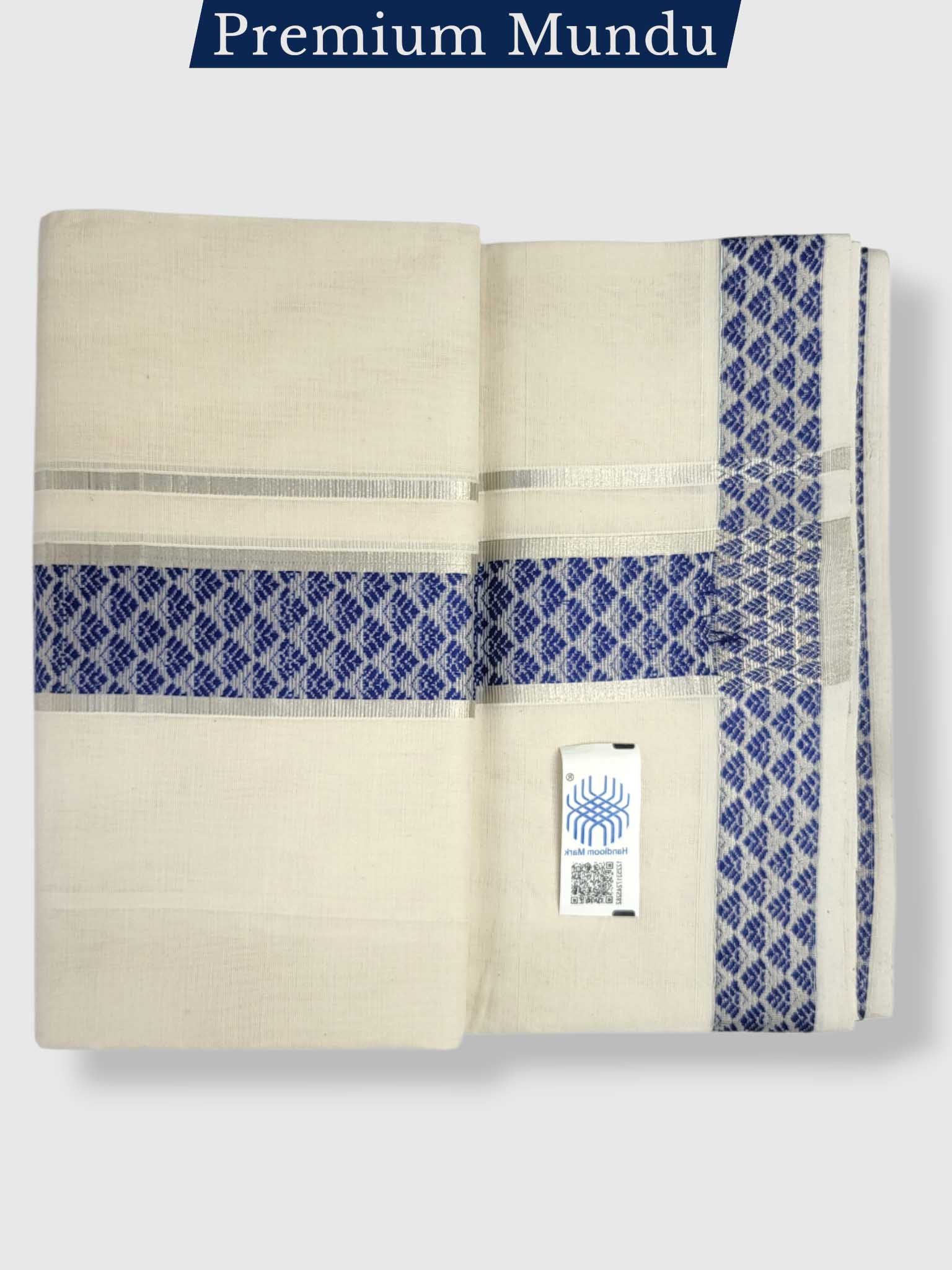 Premium Wedding Handloom Balaramapuram Unaakupaavu Kasavu Mundu for Men