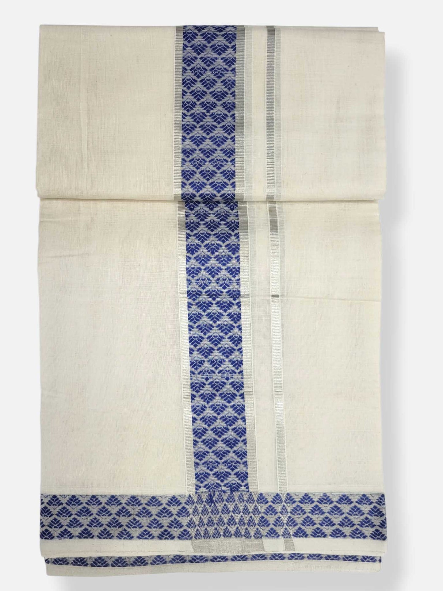 Premium Wedding Handloom Balaramapuram Unaakupaavu Kasavu Mundu for Men