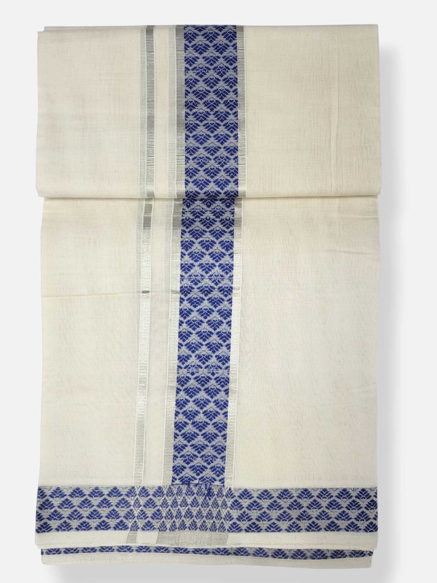 Premium Wedding Handloom Balaramapuram Unaakupaavu Kasavu Mundu for Men