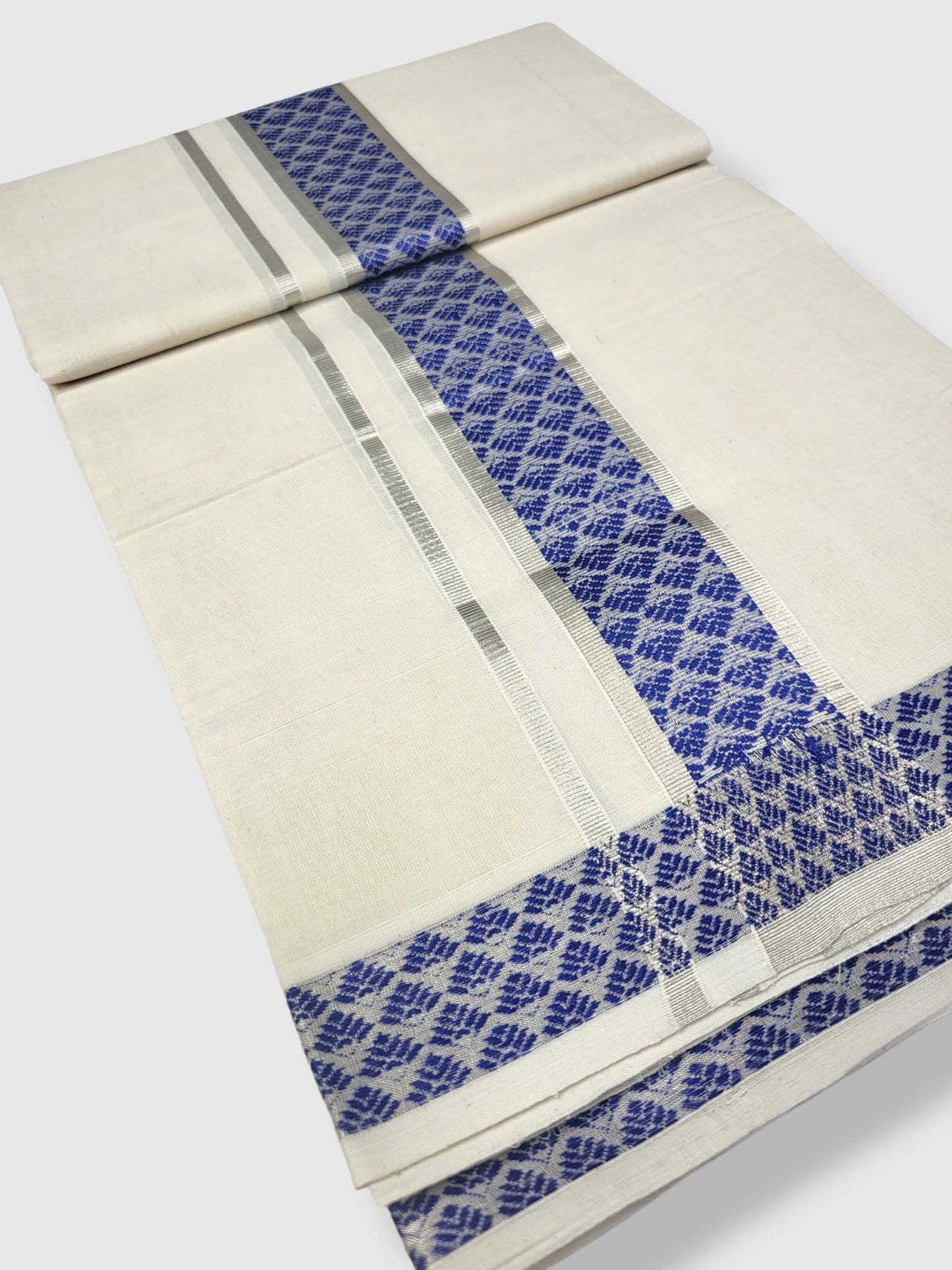 Premium Wedding Handloom Balaramapuram Unaakupaavu Kasavu Mundu for Men