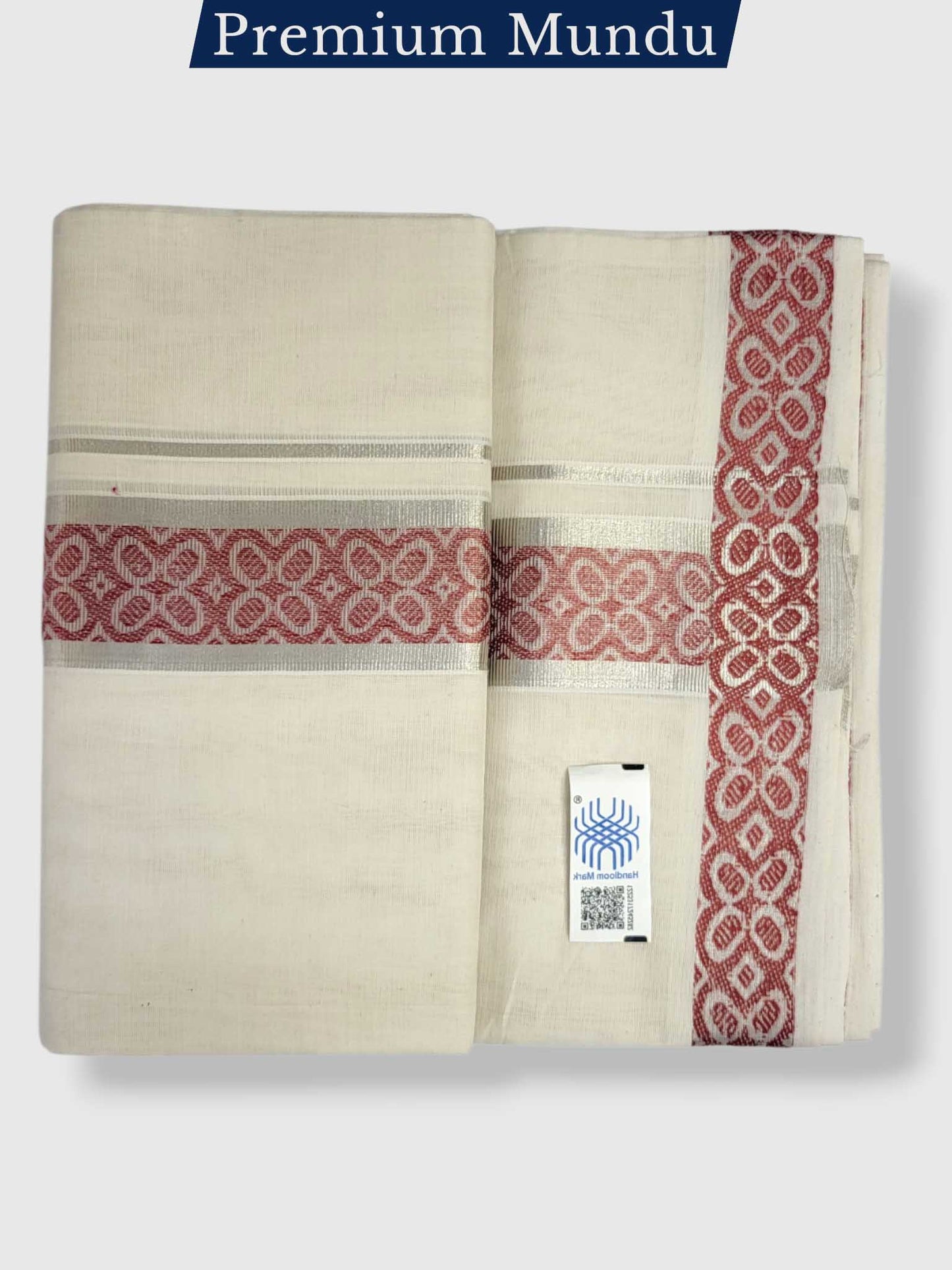 Premium Wedding Handloom Balaramapuram Unaakupaavu Kasavu Mundu for Men