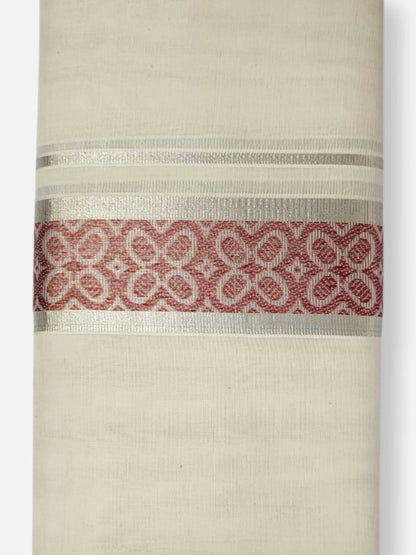 Premium Wedding Handloom Balaramapuram Unaakupaavu Kasavu Mundu for Men