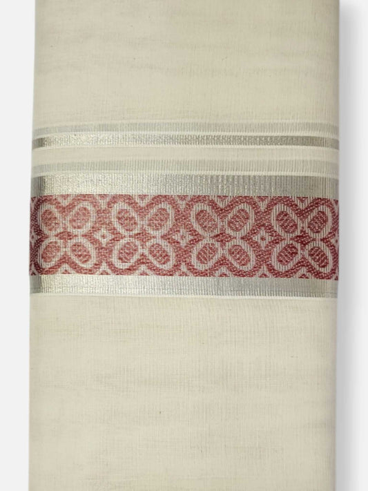 Premium Wedding Handloom Balaramapuram Unaakupaavu Kasavu Mundu for Men